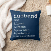 夫の定義のアニバーサリーギフトピロー クッション (ブランケット)