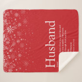 夫の定義引用文冬の雪片レッド シェルパブランケット (正面(横))