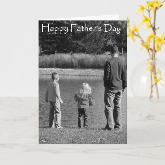 夫の幸せな父の日 カード (黄色い花)