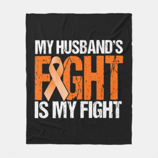 夫の戦いは私の白血病認識度 フリースブランケット