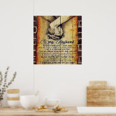 『夫の手紙に愛らしい引用文の贈り物』 ポスター (キッチン)