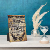 夫の手紙の妻 |夫の素敵な贈り物 フォトプラーク (側面)