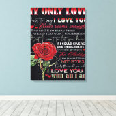 夫の手紙の妻 |愛引用文ギフト キャンバスプリント (インサイチュ (ウッドフロア))