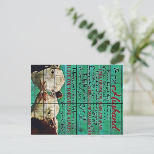 夫の手紙の贈り物 彼への手紙| | ポストカード (スタンド正面)