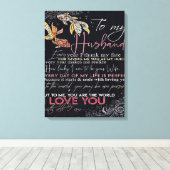 夫の手紙へ |最高の父の日 | キャンバスプリント (インサイチュ (ウッドフロア))