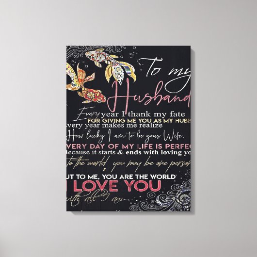 夫の手紙へ |最高の父の日 | キャンバスプリント (正面)