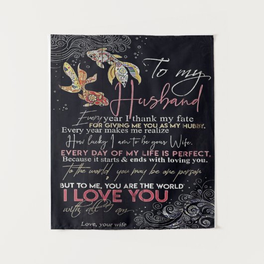 夫の手紙へ |最高の父の日 | タペストリー (正面)