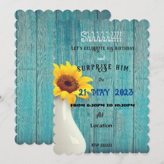 夫の招待 招待状 (正面/裏面)