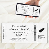 夫の搭乗券の妊娠告知 案内状