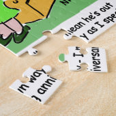 夫の漫画を語る友人と妻 ジグソーパズル (側面)