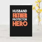 夫の父の保護の英雄 – 素晴らしパパ カード (黄色い花)