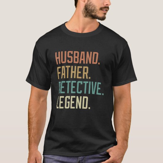 夫の父の探偵伝説の父の日の誕生 Tシャツ (正面)