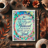 夫の父の日ブルーのインスピレーション カード