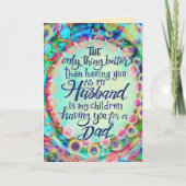 夫の父の日ブルーのインスピレーション カード (正面)