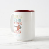 夫の父の葉ブロワの伝説パーソナライズされた ツートーンマグカップ (正面左)