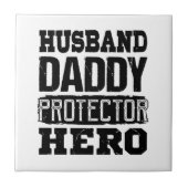 夫の父プロテクターファーザーデイギフトパパ タイル (正面)