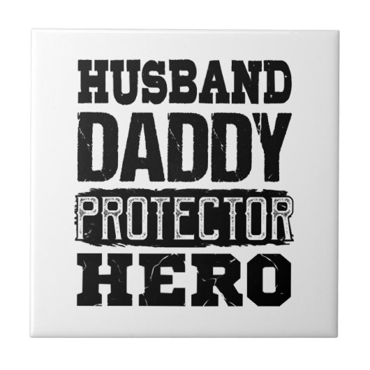 夫の父プロテクターファーザーデイギフトパパ タイル (正面)