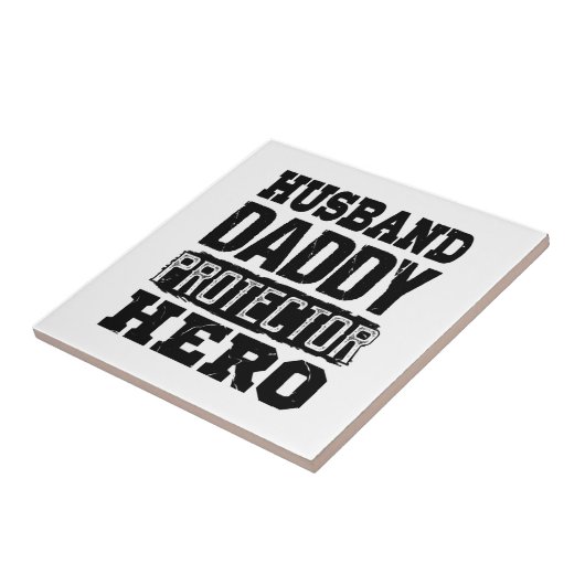夫の父プロテクターファーザーデイギフトパパ タイル (側面)