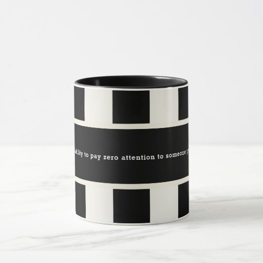 夫の父ユーモアのある親のストライプのレフェリー引用文 マグカップ (中央)