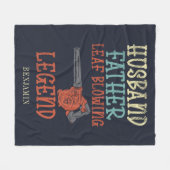 夫の父リーフブロワ凡例ノベルティ フリースブランケット (正面(横))