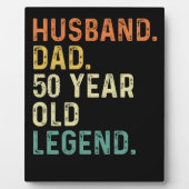 夫の父 50周年 伝説の50歳 誕生日プレゼント フォトプラーク (正面)