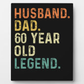 夫の父 60歳の伝説的な人への60歳の誕生日プレゼント フォトプラーク (正面)