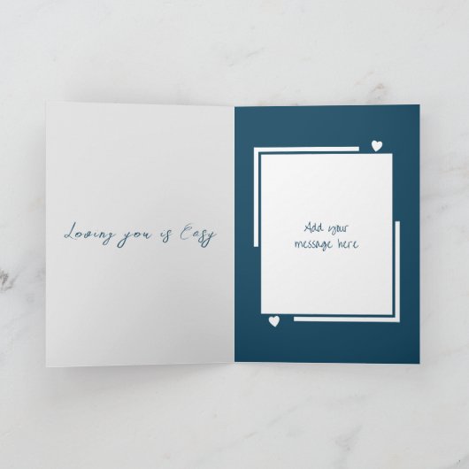 夫の猫の愛の素敵な記念日 カード (内部)