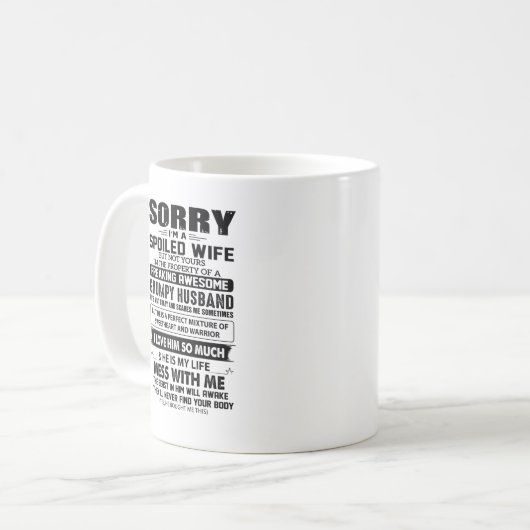 夫の獣に気を付けユーモアのある- コーヒーマグカップ (正面左)