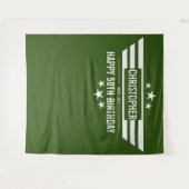 夫の男性の誕生日ブースバナータペストリー タペストリー (正面(横))