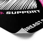 夫の男性I衣服ピンク妻の乳がん ポスター (角)