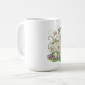 夫の白クラシックいマグカップ コーヒーマグカップ (正面左)