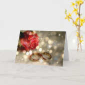 夫の結婚式の日に カード (黄色い花)