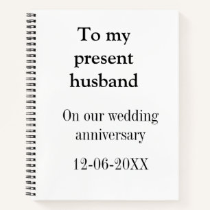 夫の結婚記念日に名前を付ける ノートブック