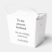夫の結婚記念日に名前を付ける フェイバーボックス (裏面サイド)