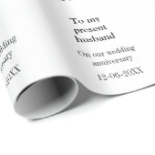 夫の結婚記念日に名前を付ける ラッピングペーパー (ロールコーナー)