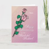 夫の結婚記念日のカスタマイズ可能な名前 カード (正面)