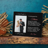 夫の美しい妻にあなたの写真エレガント フォトプラーク (側面)