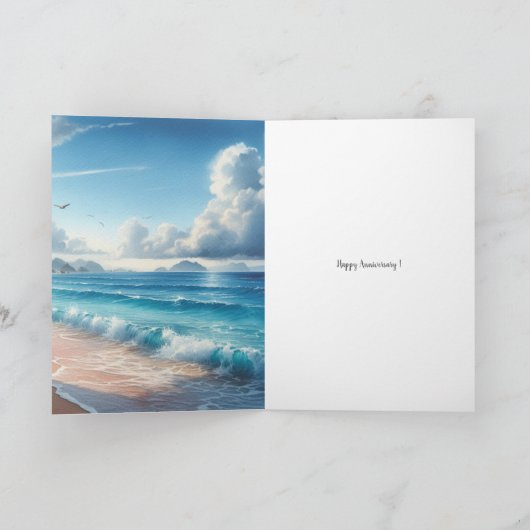 夫の記念日のグリーティングカード サンキューカード (内部)