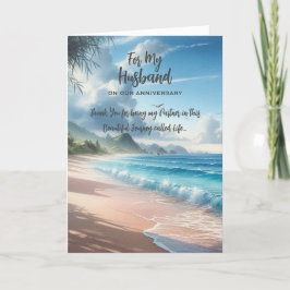 夫の記念日のグリーティングカード サンキューカード