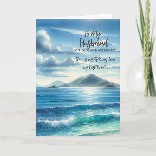 夫の記念日のグリーティングカード サンキューカード (正面)