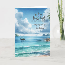 夫の記念日のグリーティングカード サンキューカード