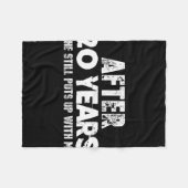 夫の記念日の贈りおもしろい物 – Tシャツ20 Y フリースブランケット (正面(横))