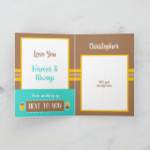 夫の記念日は毎日特別な茶色である カード (内部)