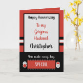 夫の記念日は毎日特別な赤 カード (黄色い花)