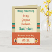 夫の記念日は毎日、特別なオレンジ カード (黄色い花)