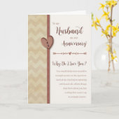 夫の記念日 – なぜ私はあなたを愛しているか？カード カード (黄色い花)