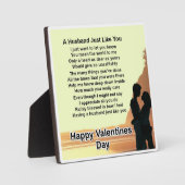 夫の詩のプラーク – バレンタインデー – 恋人たち フォトプラーク (正面)