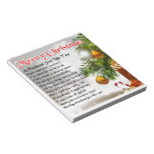 夫の詩 – クリスマスデザイン ノートパッド (アングル)