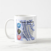 夫の詩-ハッピーバースデー コーヒーマグカップ (左)