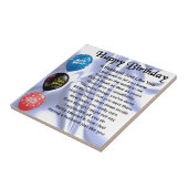 夫の詩-ハッピーバースデー タイル (側面)